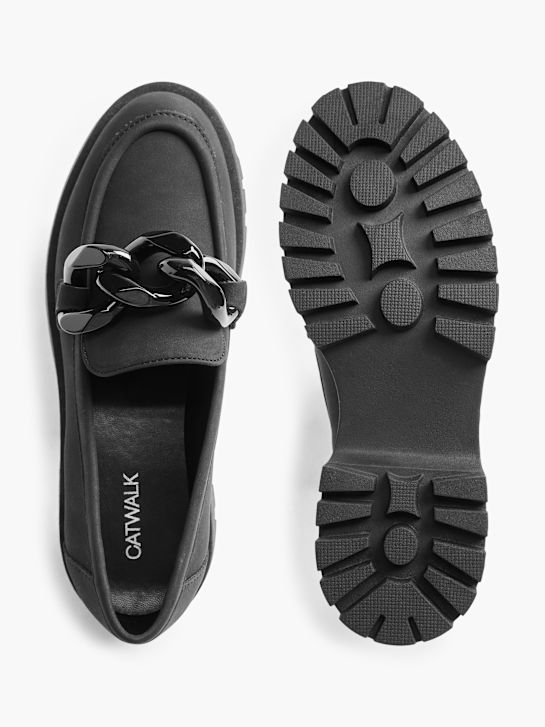 passarela loafer preto deichmann