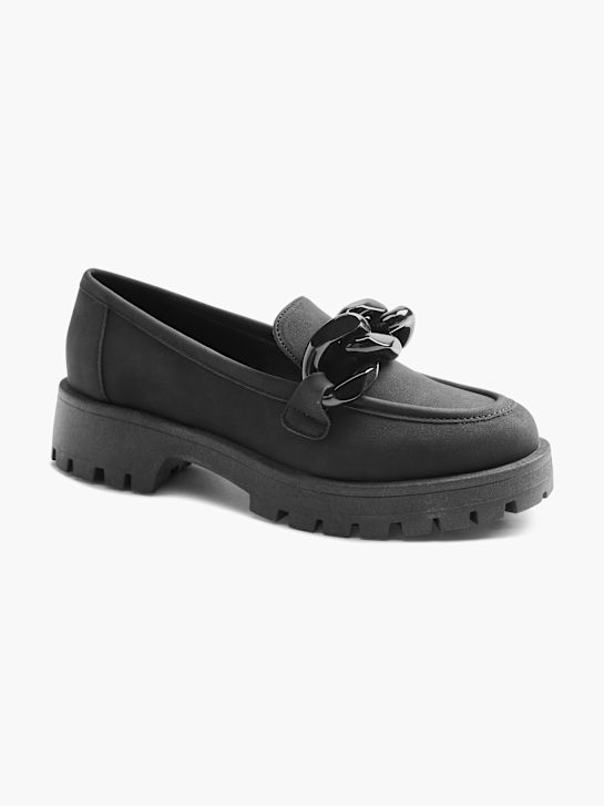 passarela loafer preto deichmann
