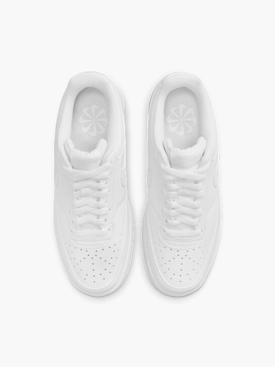 nike court visÃo de baixo treinador branco deichmann