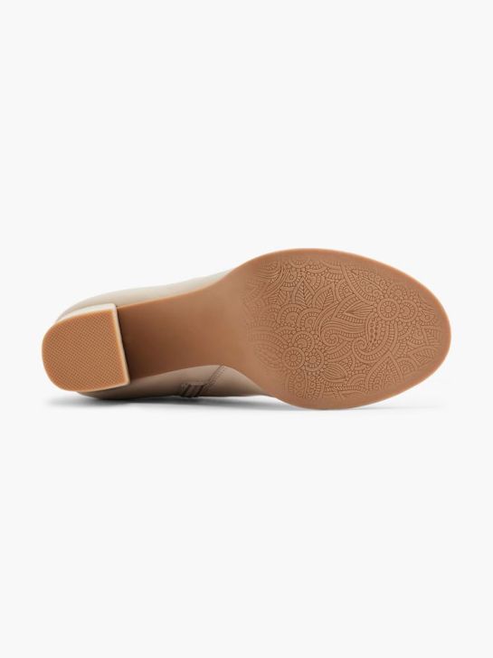 passarela de moda do peep toe calcanhar taupe deichmann