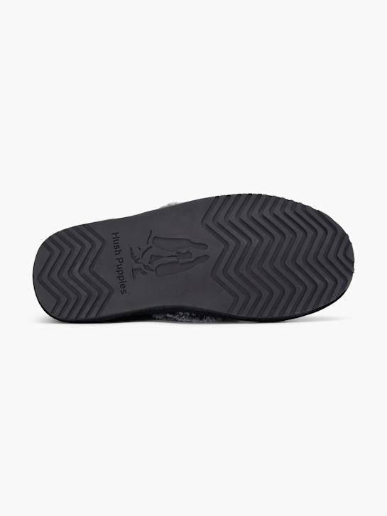 hush puppies de pelúcia chinelo preto deichmann