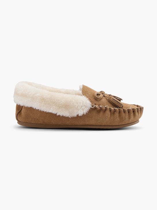 hush puppies de pelúcia chinelo bege deichmann