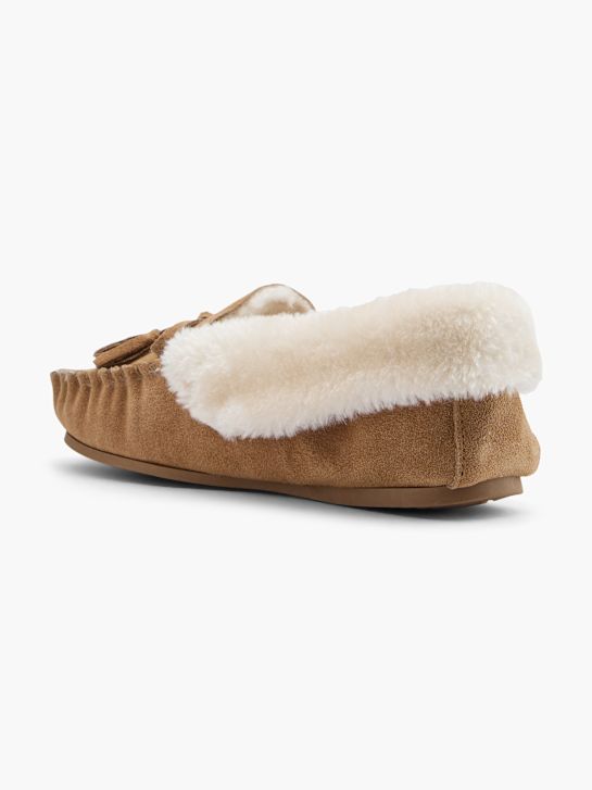 hush puppies de pelúcia chinelo bege deichmann