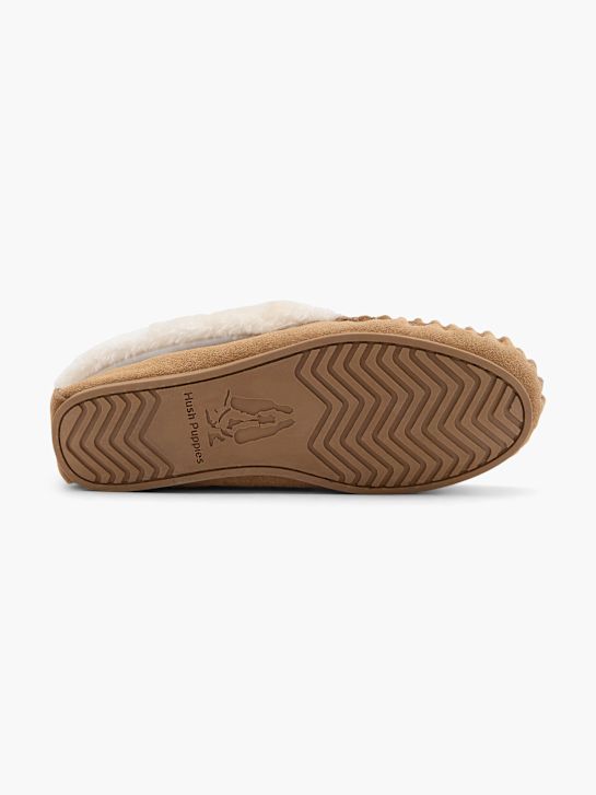 hush puppies de pelúcia chinelo bege deichmann