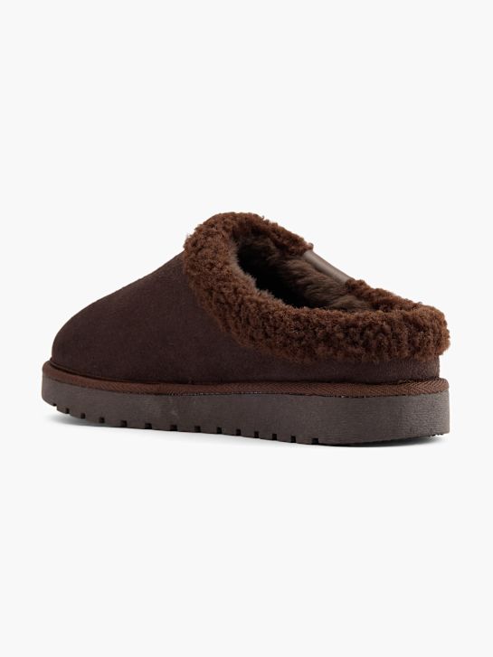 esprit de pelúcia chinelo marrom deichmann