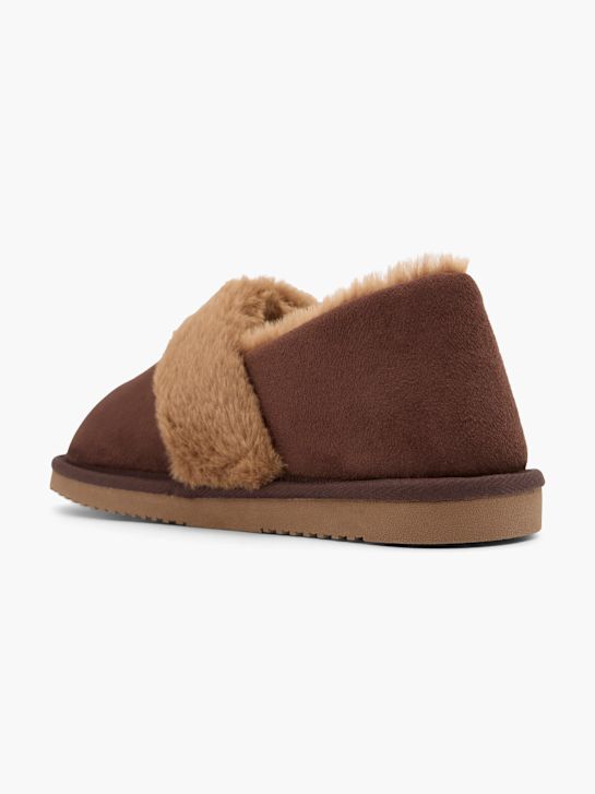 esprit de pelúcia chinelo marrom deichmann