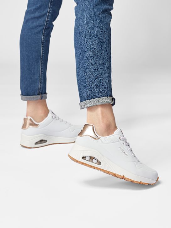 skechers uno - shimmer distÂncia de deslizamento treinador branco deichmann