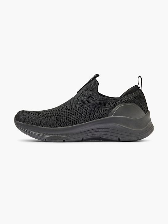 skechers arco de conforto slip-on treinador preto deichmann