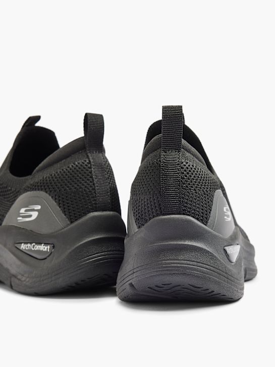 skechers arco de conforto slip-on treinador preto deichmann