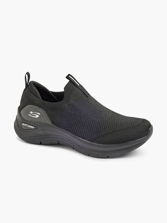 skechers arco de conforto slip-on treinador preto deichmann