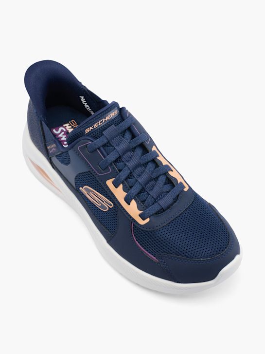 skechers centourist ar swift ajuste slip-on treinador azul deichmann