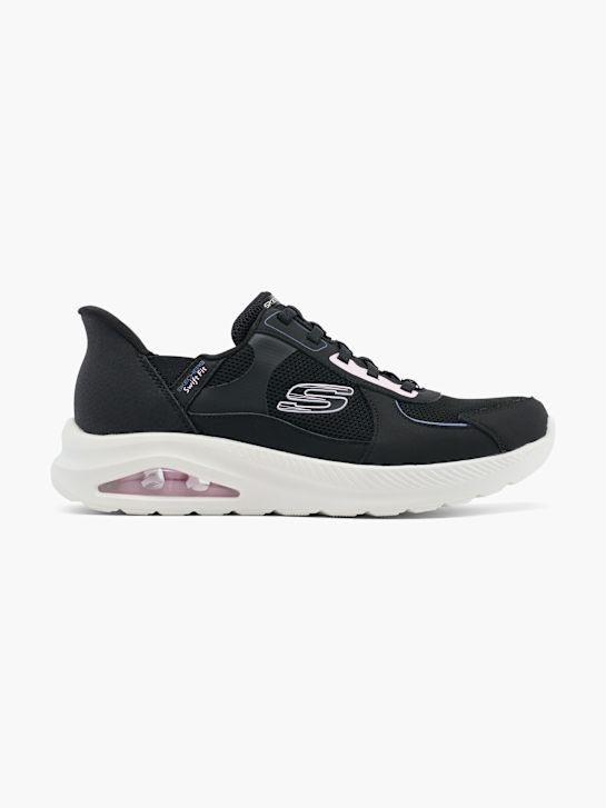 skechers centourist ar swift ajuste slip-on treinador preto deichmann