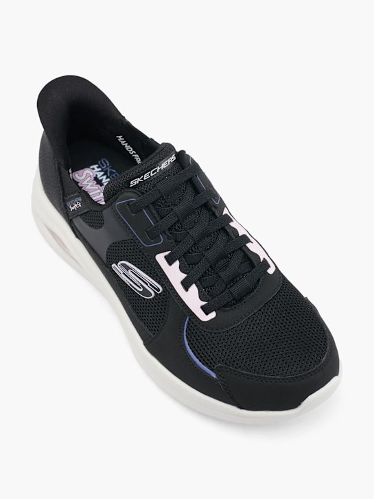 skechers centourist ar swift ajuste slip-on treinador preto deichmann