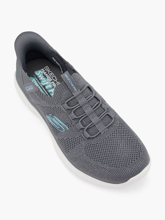 skechers swift ajuste Único fornecedor slip-on treinador cinza deichmann