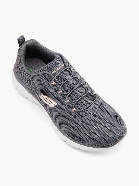 skechers pura genialidade otimista mistura slip-on treinador cinza deichmann