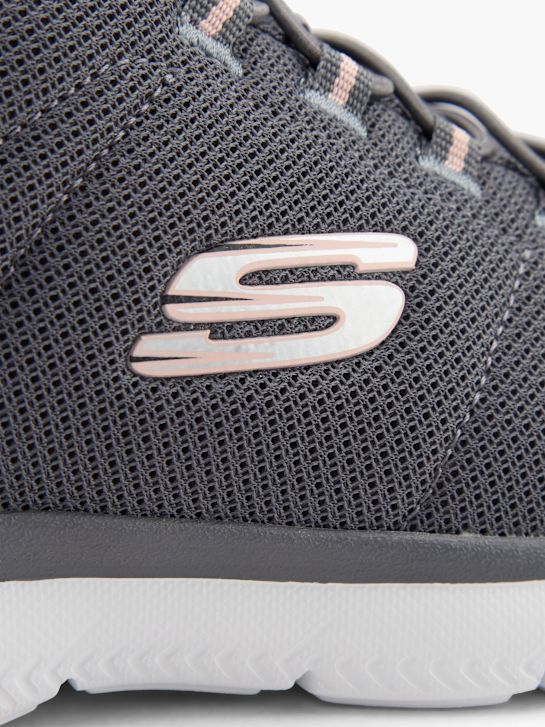 skechers pura genialidade otimista mistura slip-on treinador cinza deichmann
