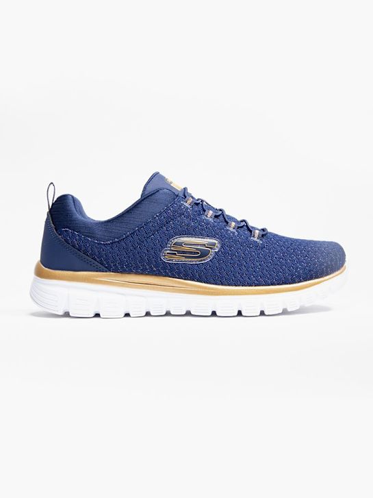 skechers graciosa 2.0 slip-on treinador azul deichmann