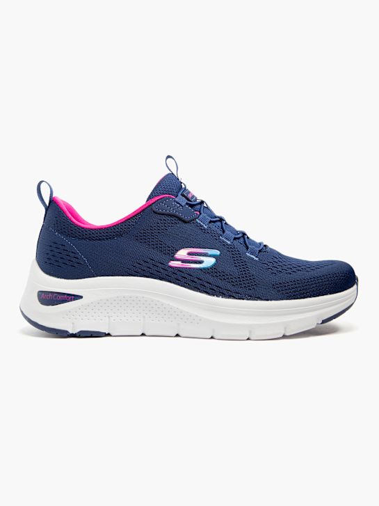 skechers arco de conforto slip-on treinador azul deichmann