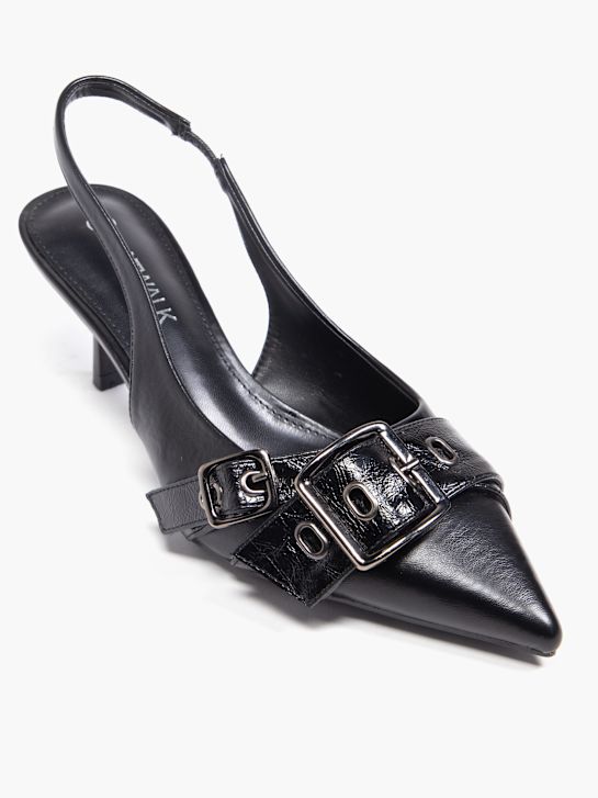 passarela slingback calcanhar preto deichmann