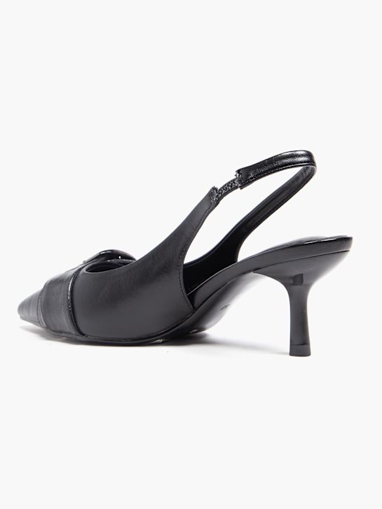 passarela slingback calcanhar preto deichmann