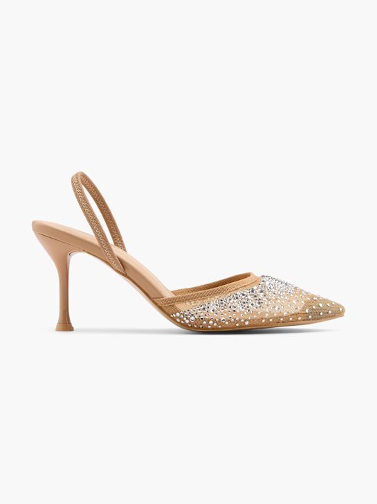 passarela slingback calcanhar bege deichmann