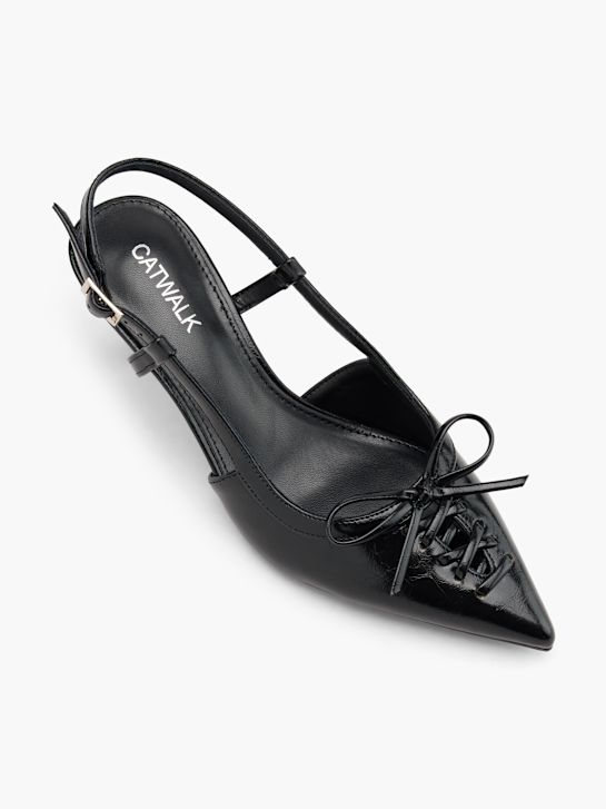 passarela slingback calcanhar preto deichmann