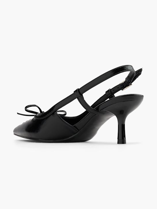 passarela slingback calcanhar preto deichmann