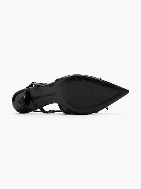 passarela slingback calcanhar preto deichmann