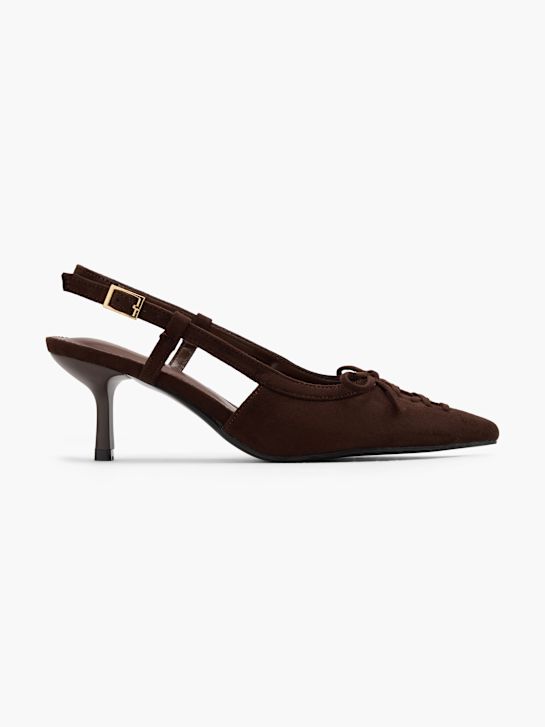 passarela slingback calcanhar marrom deichmann