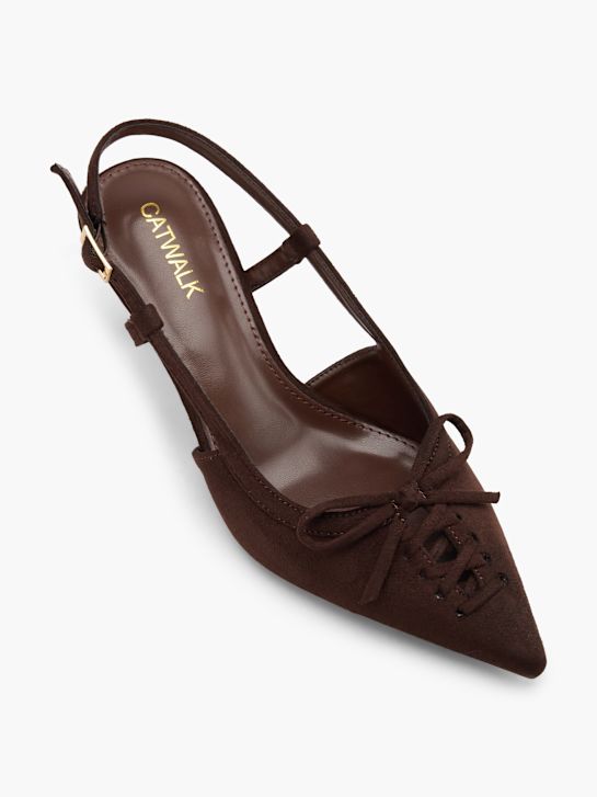 passarela slingback calcanhar marrom deichmann