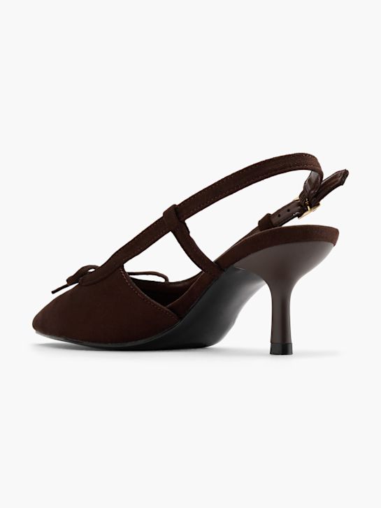 passarela slingback calcanhar marrom deichmann