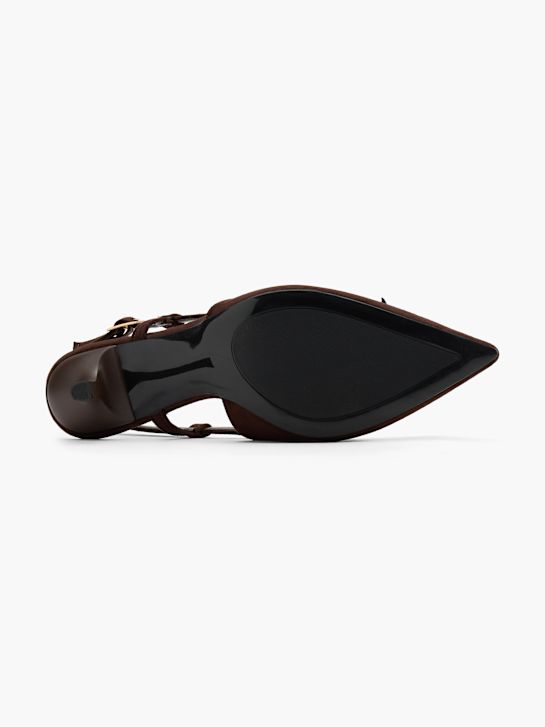 passarela slingback calcanhar marrom deichmann