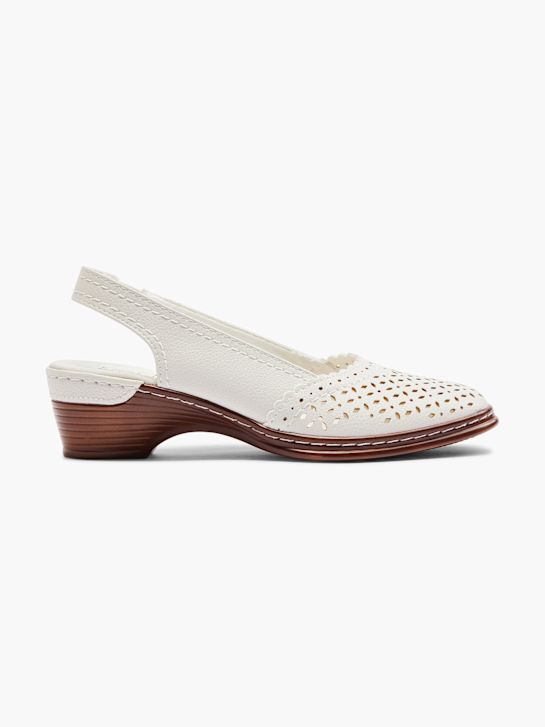 fácil de rua slingback calcanhar branco deichmann