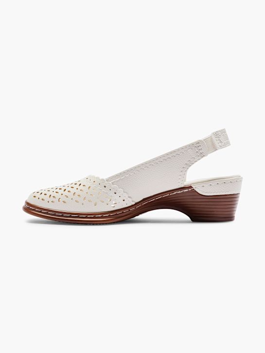 fácil de rua slingback calcanhar branco deichmann