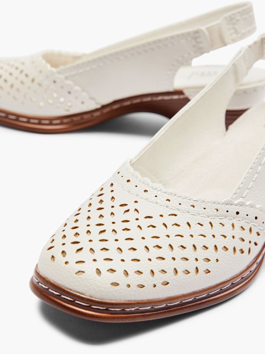 fácil de rua slingback calcanhar branco deichmann