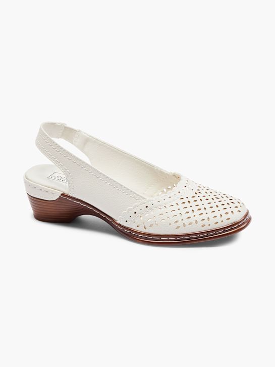 fácil de rua slingback calcanhar branco deichmann