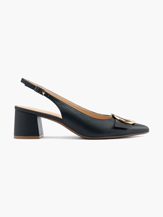 passarela slingback calcanhar preto deichmann