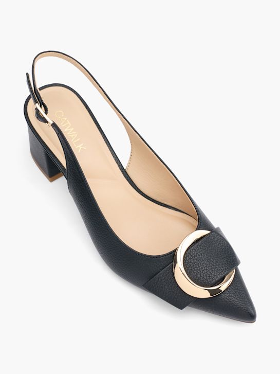 passarela slingback calcanhar preto deichmann
