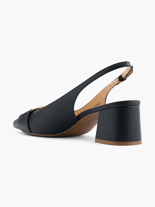 passarela slingback calcanhar preto deichmann