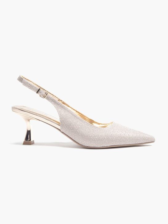 passarela slingback calcanhar rosa de ouro deichmann