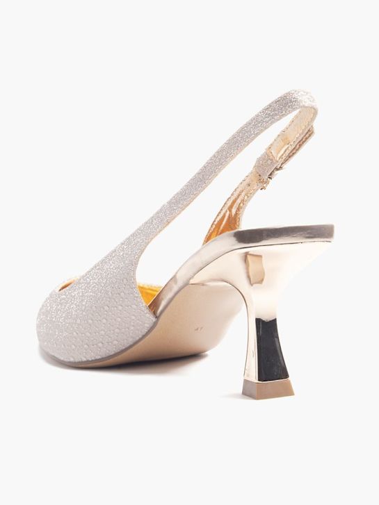 passarela slingback calcanhar rosa de ouro deichmann