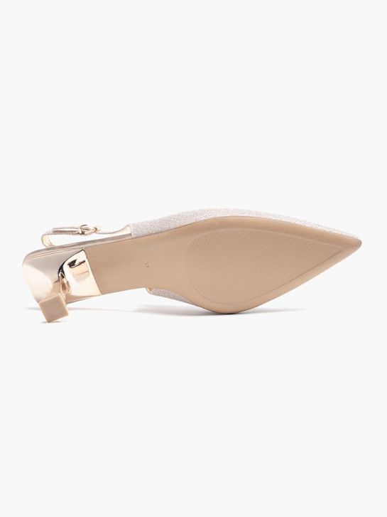 passarela slingback calcanhar rosa de ouro deichmann