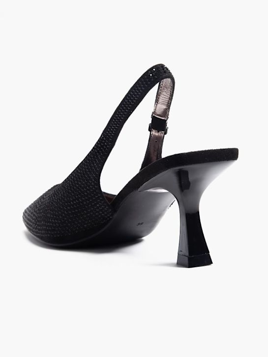 passarela slingback calcanhar preto deichmann