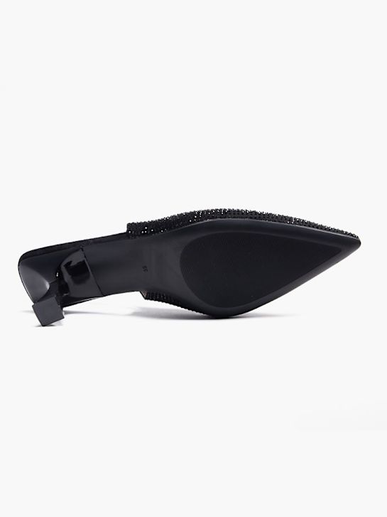 passarela slingback calcanhar preto deichmann