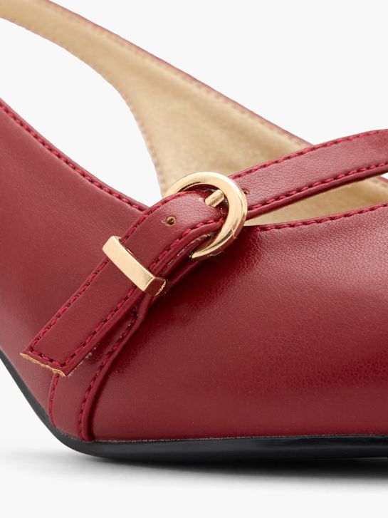 passarela slingback calcanhar vermelho deichmann