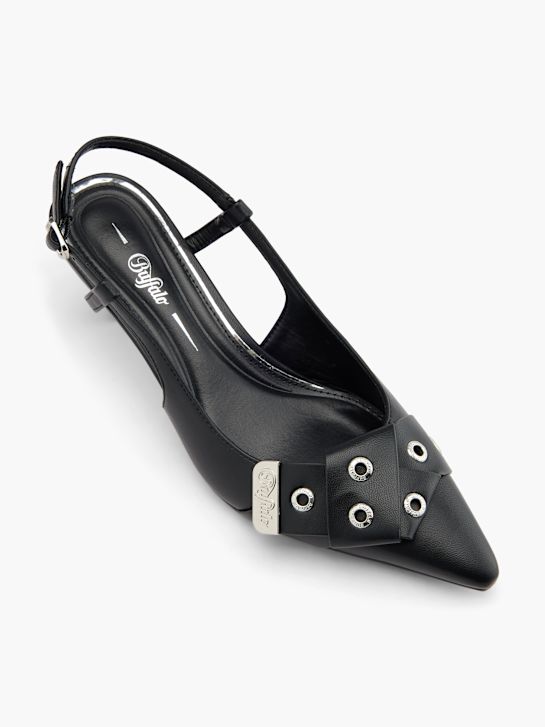 buffalo slingback calcanhar preto deichmann
