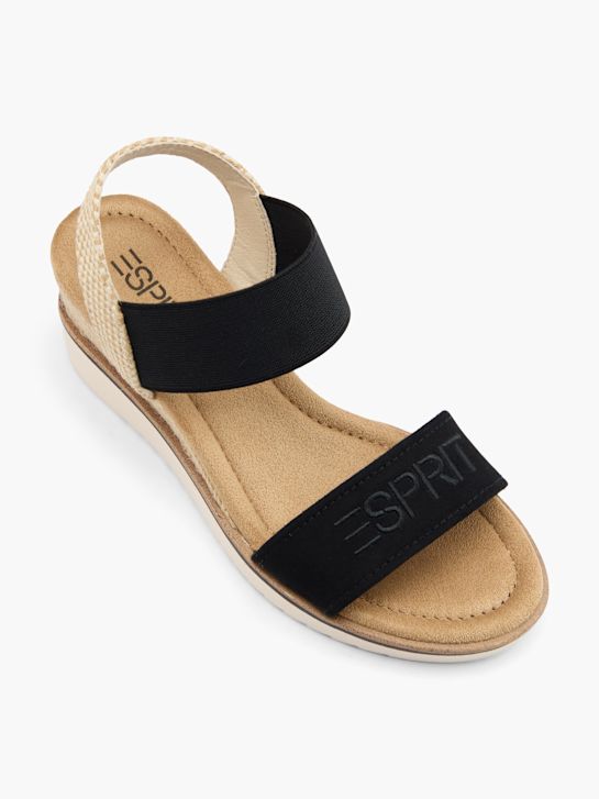esprit sandália de salto preto deichmann