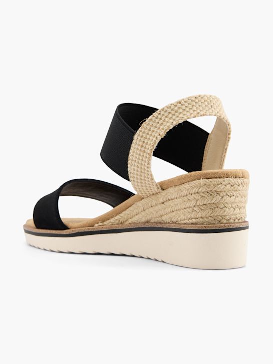 esprit sandália de salto preto deichmann