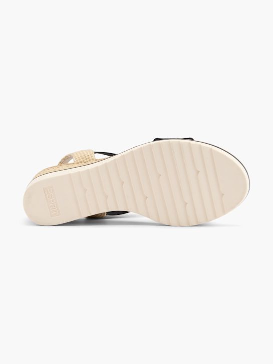 esprit sandália de salto preto deichmann
