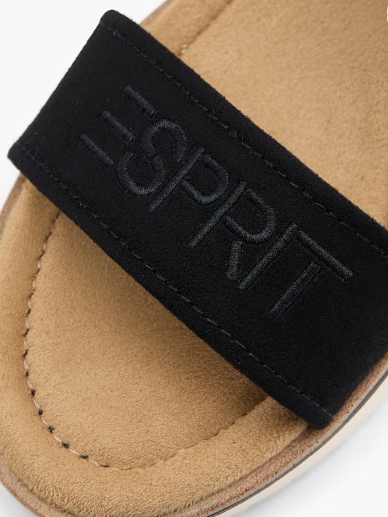 esprit sandália de salto preto deichmann